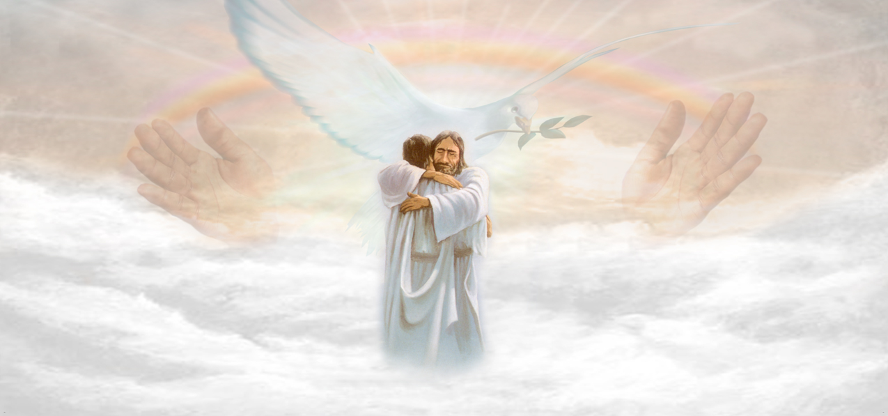 P 116 BZ In Gods Arms Clouds Bronze